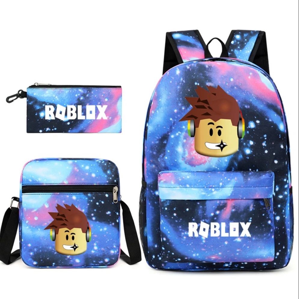 ملحقات ألعاب Roblox - مجموعة مكونة من 3 قطع (مجموعة حقيبة ظهر وحقيبة سفر للجنسين للطلاب) #1