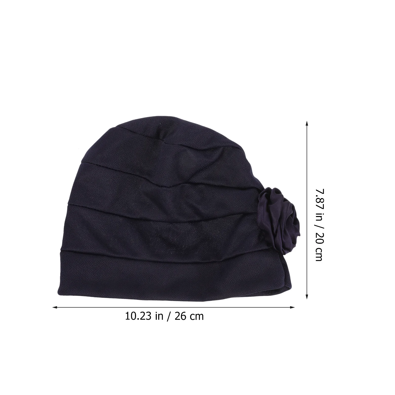 

4Pcs Women Wrap Cap Breathable Stretch Flower Decor Headwraps Black Khaki Wine Red Navy Double Floral Chemo Turbans Vintage