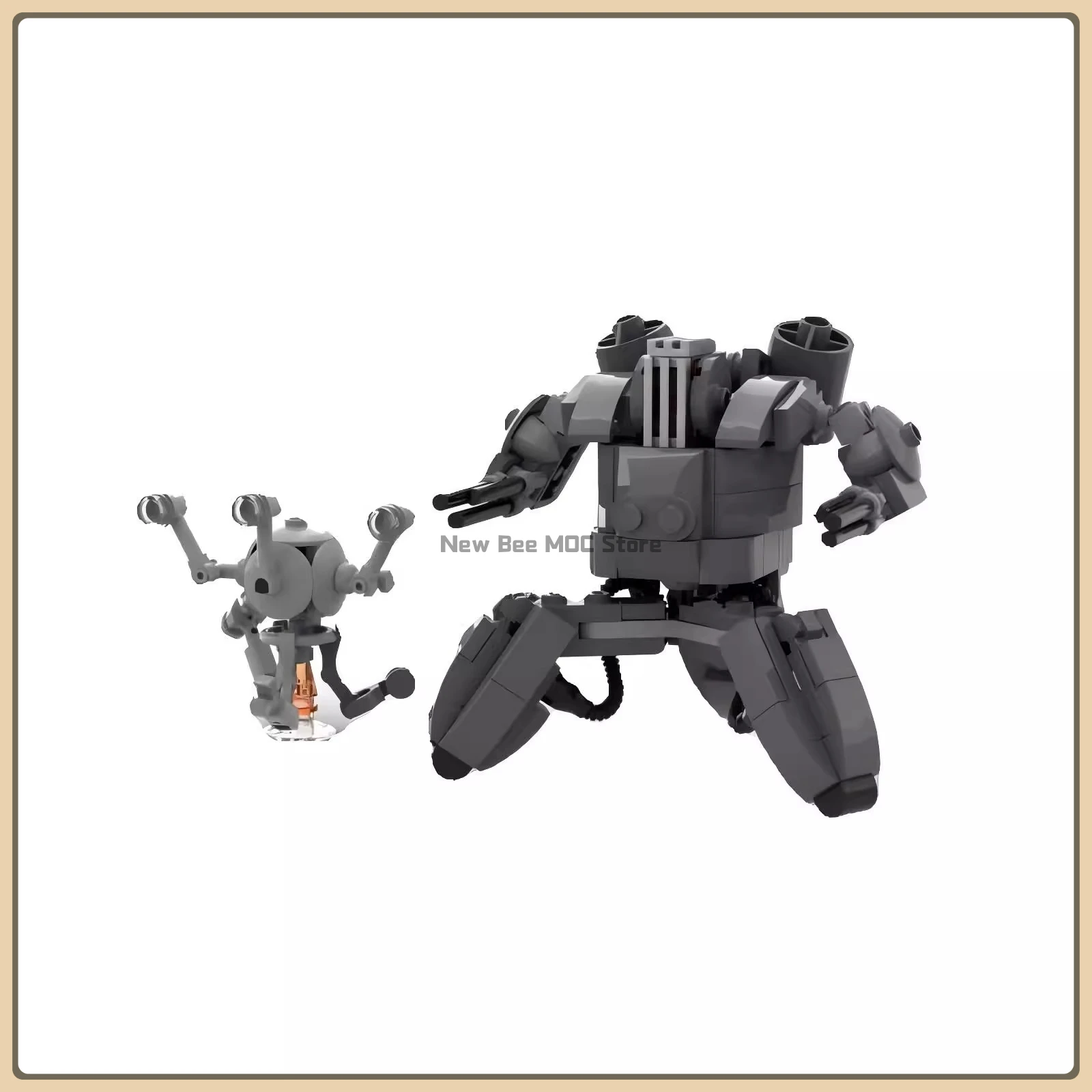 

MOC Классический фильм Серия игр Военный робот Строительный блок Комплект Sentry Mech and Mr. Удобная модель DIY Детская игрушка-головоломка для мальчика, подарок на день рождения