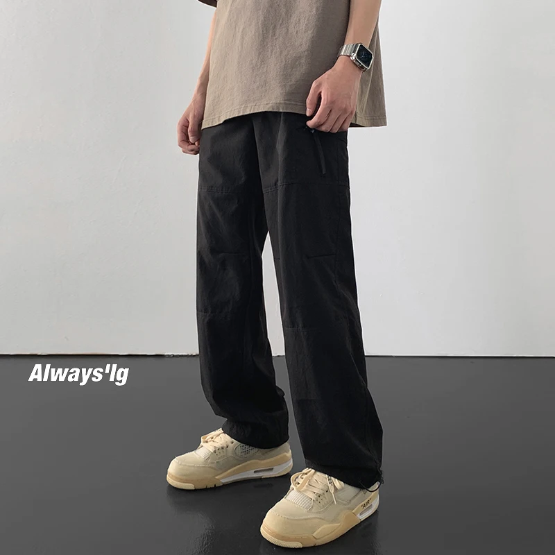 

Bla Slim Straight Leg Men's Summer Thin Casual Pants American Sle High Street Loose Fit Breathable Comfortable Straight T...