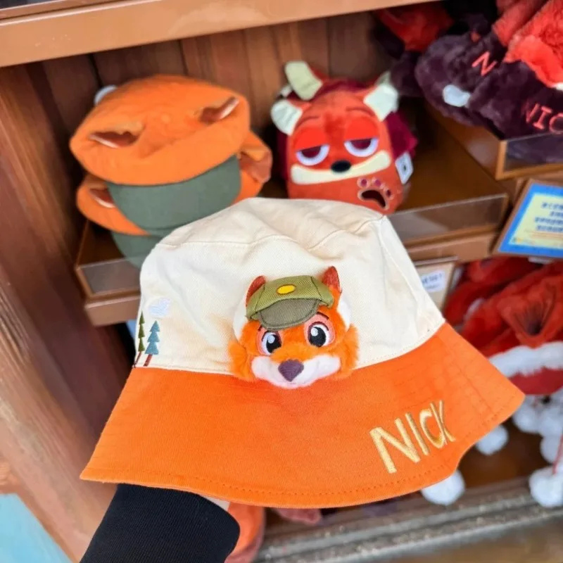 ديزني قبعة جديدة جودي Firefox نيك الصيف التظليل الكرتون لطيف الترفيه تنوعا السفر في الهواء الطلق واسعة حافة قبعة زوجين هدية