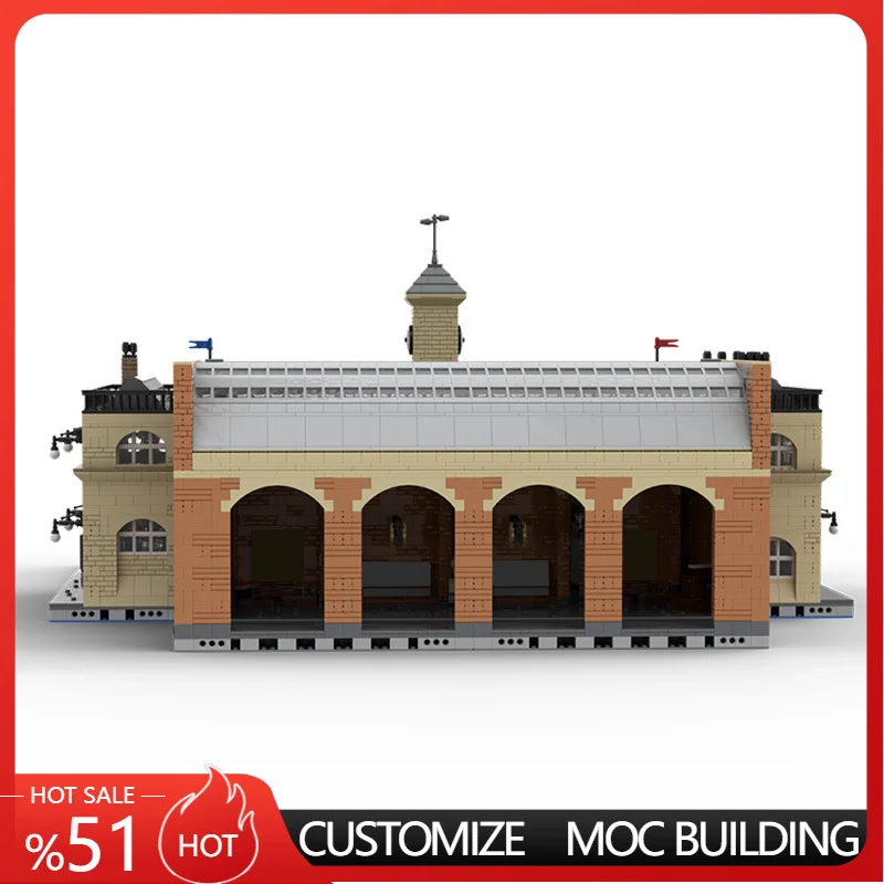 3824 PCS City Street Cross Station - Platform MOC Customize Modular Building Block Technology Brick Kids DIY Festival Toy Gift