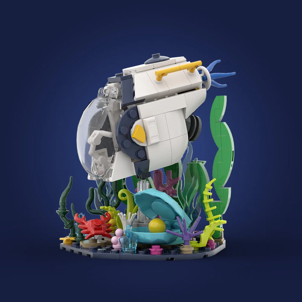 moc-subnautica-2-タドポールブリック人気ゲームタドポール潜水艦ビルディングブロックモデルクリエイティブ組み立ておもちゃ子供の誕生日プレゼント