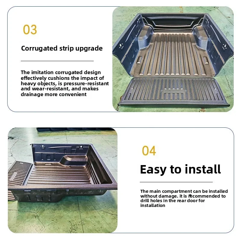 

OEM Fit Ruimai Lingtuo New Dmax HDPE Rear Box Cargo 21 Models Pickup Truck Bed Liner No-Drilling Installation