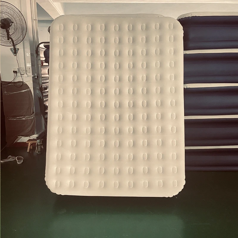 

Double Height Flocked Inflatable Airbed Mattress with Build-in Pump Suitable for Indoor and Outdoor Camping