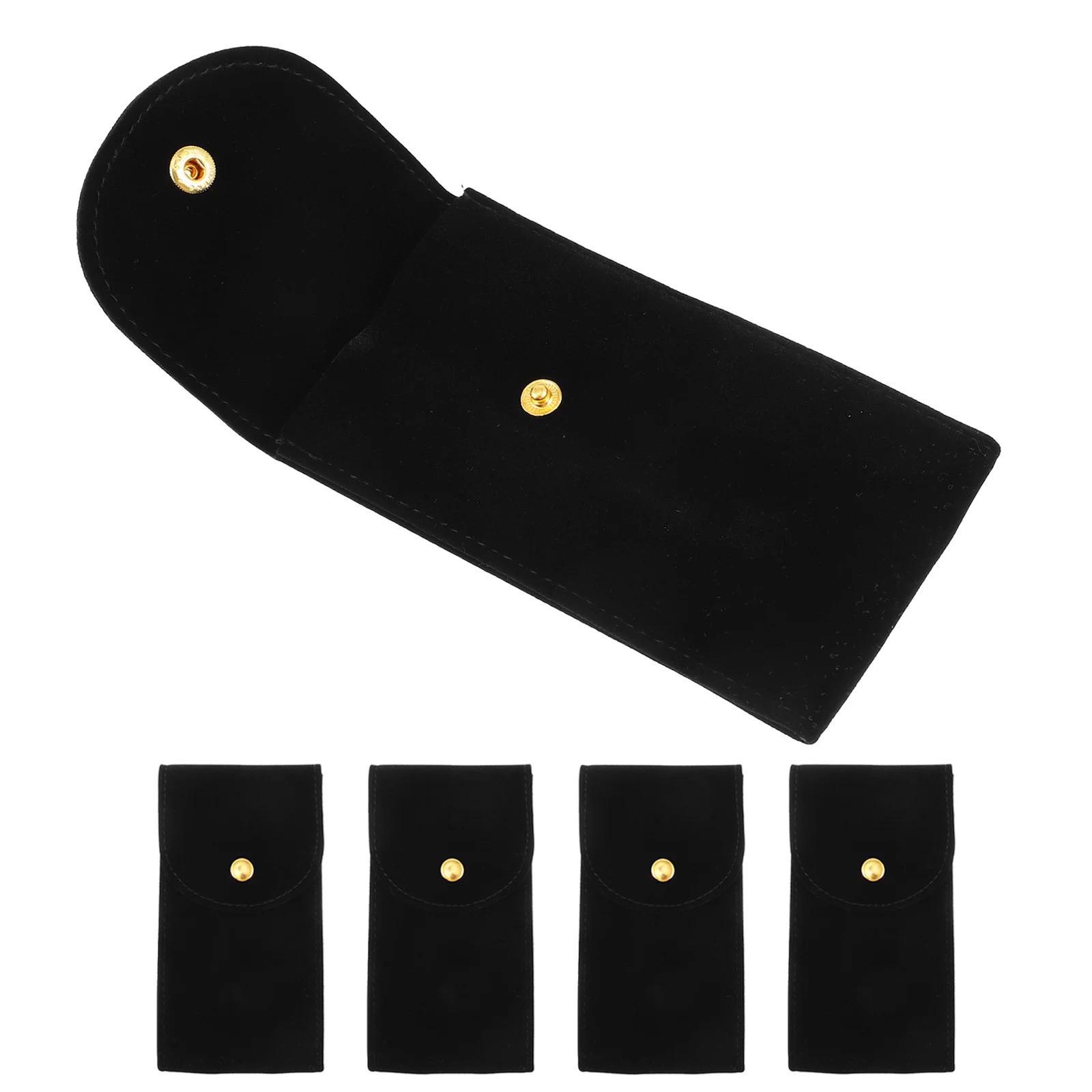 

5Pcs Watch Pouch Portable Organizer Snap Button Travel Case Men Women Single Wristwatch Holder Jewelry Trinket Storage Bag