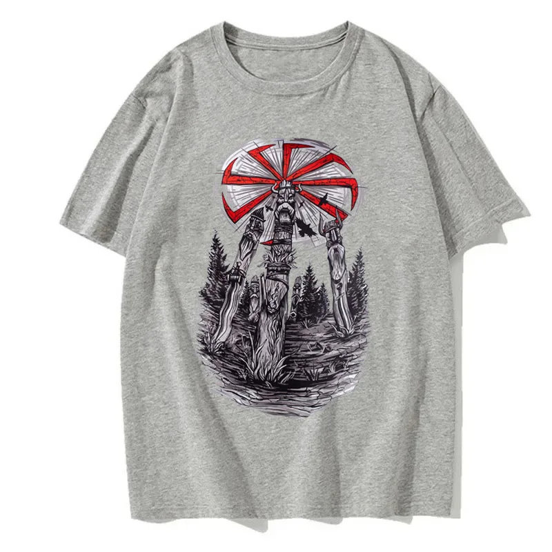 Kolovrat Slavic Sun Wheel Rune T-Shirt High Quality Cotton Large Breathable Top Loose Casual T-Shirt Oversized T Shirt Harajuku