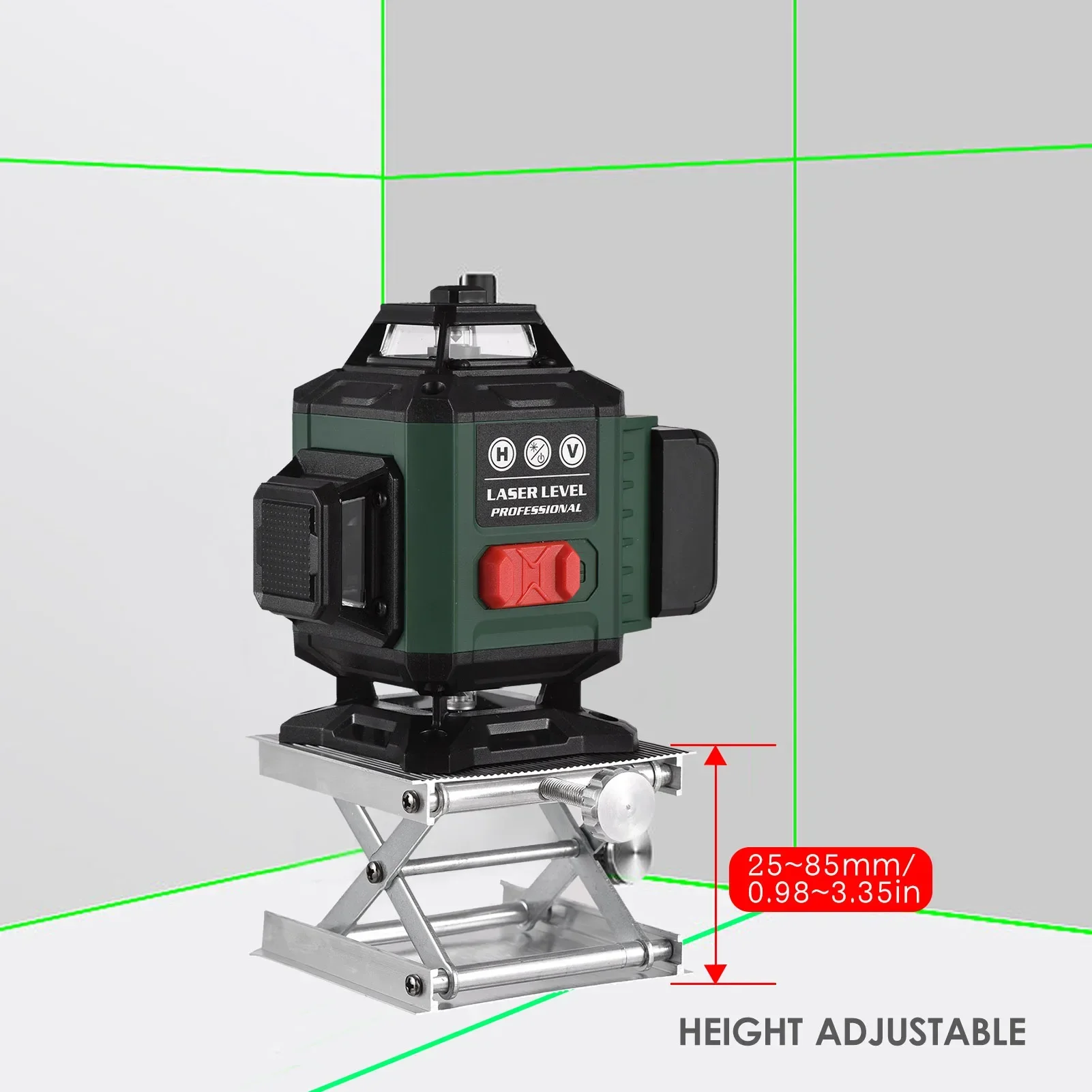 16 Lines Self-leveling Laser Level 4D 360° Laser Leveling Decvice Rechargeable with Vertical and Horizontal Lines Remote Control