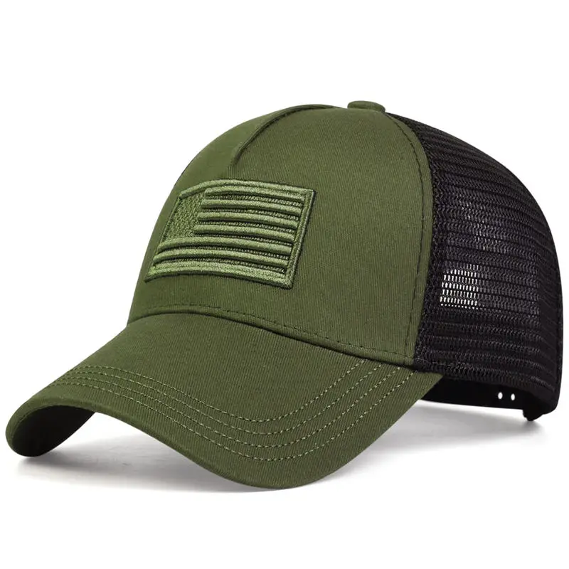 USA-Flagge Mesh-Baseballkappe Atmungsaktive Sommermütze für Männer und Frauen Taktische Hüte Unisex Hip-Hop-Kappen Outdoor-Sport Trucker-Hüte – Detail 7