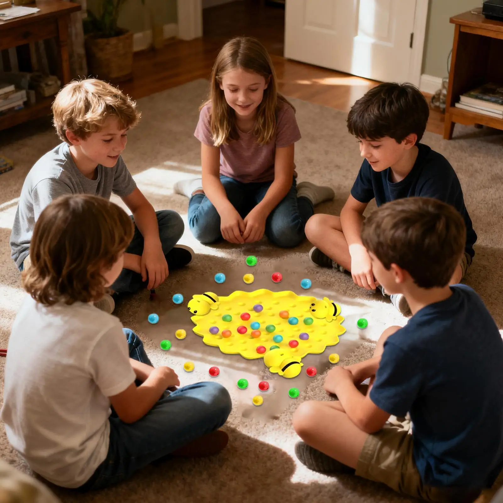 Busy Bee Board Game Educational Magnetic Funny Portable Busy Bees Family Party Game For Travel Outdoor Indoor Party Gatherings