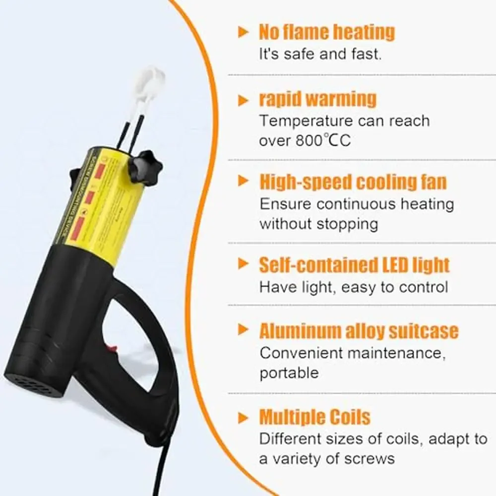 1500W Induction Heater Bolt Removal Tool with Fast Heating and Overheating Protection