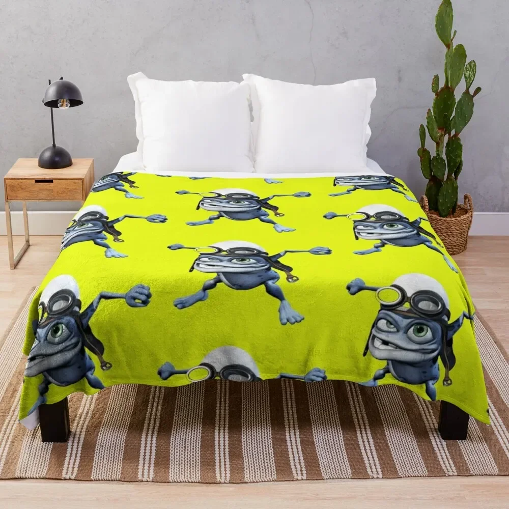 

crazy frog Throw Blanket funny gift Sofa Throw Decoratives Blankets