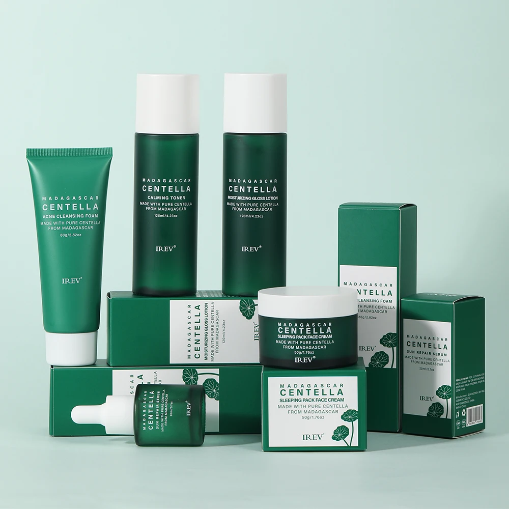 Centella-Conjunto de Cuidados com a Pele, Limpeza Facial, Sakura Essence Cream, Soro Rosto, Hidratante, Anti-Envelhecimento, Clareamento, Kit Coreano para a Pele