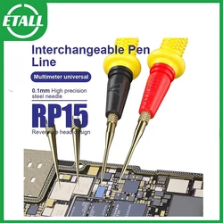 MECHANIC-Bolígrafo multímetro RP4, pluma Universal de acero inoxidable suave, punta de pluma, pluma de prueba para multímetro Digital, 1000V, 20a