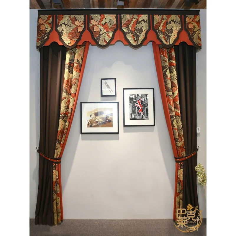 European curtains living room luxury atmosphere, simple European luxury American South East Asia rainforest style bedroom finish