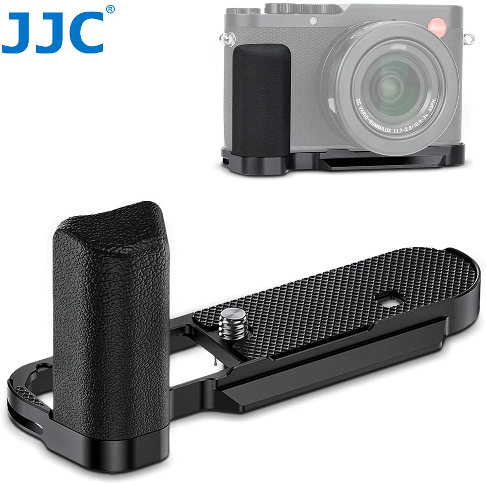 Uchwyt JJC Thumb Up Grip do Leica D-LUX8 DLUX8, aluminiowy uchwyt na kciuk z osłoną mocowania lampy błyskowej, podpórka na kciuk.