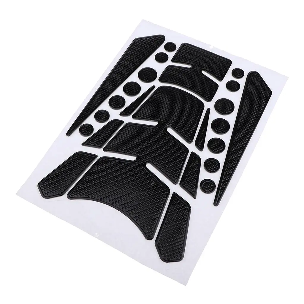 3D Carbon Fiber Look Motorcycle Sport Tank Gas Protector Pad Sticker Universal Fit