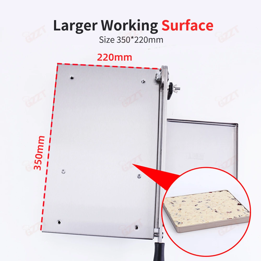 Портативный стол, мягкий и жесткий резак для еды, сладкая вата, торт для магазинов еды, ручная машина для резки сахара, регулируемая толщина 1-55 мм