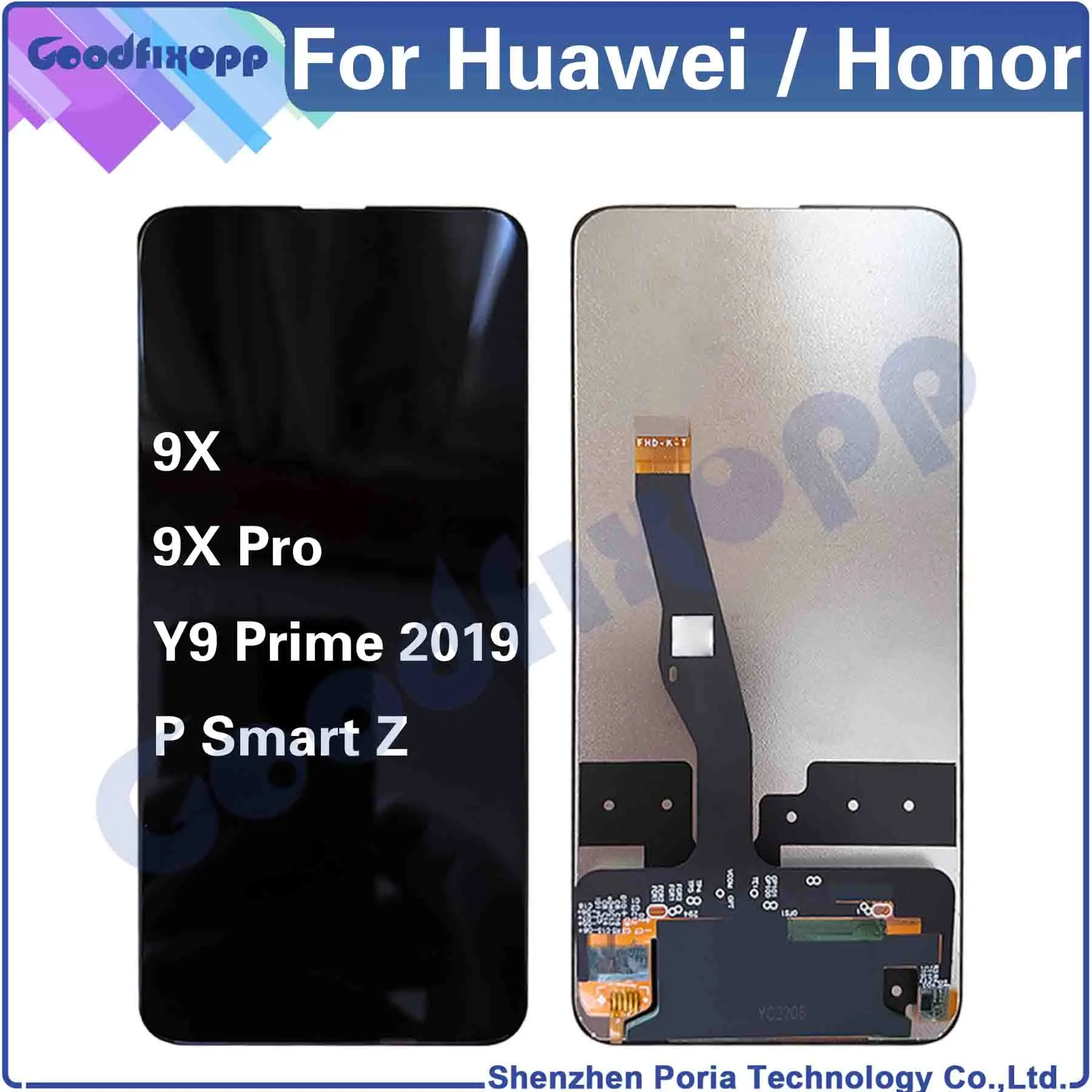 For Huawei Y9 Prime / P Smart Z / Honor 9X Pro LCD Display Touch Screen Digitizer Assembly Repair Parts Replacement