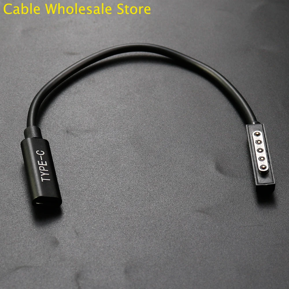 TYPE-C أنثى إلى مايكروسوفت PD سلك الطاقة مهايئ شاحن محول لمايكروسوفت السطح Pro2/Pro1/RT 65 واط PD كابل شحن سريع