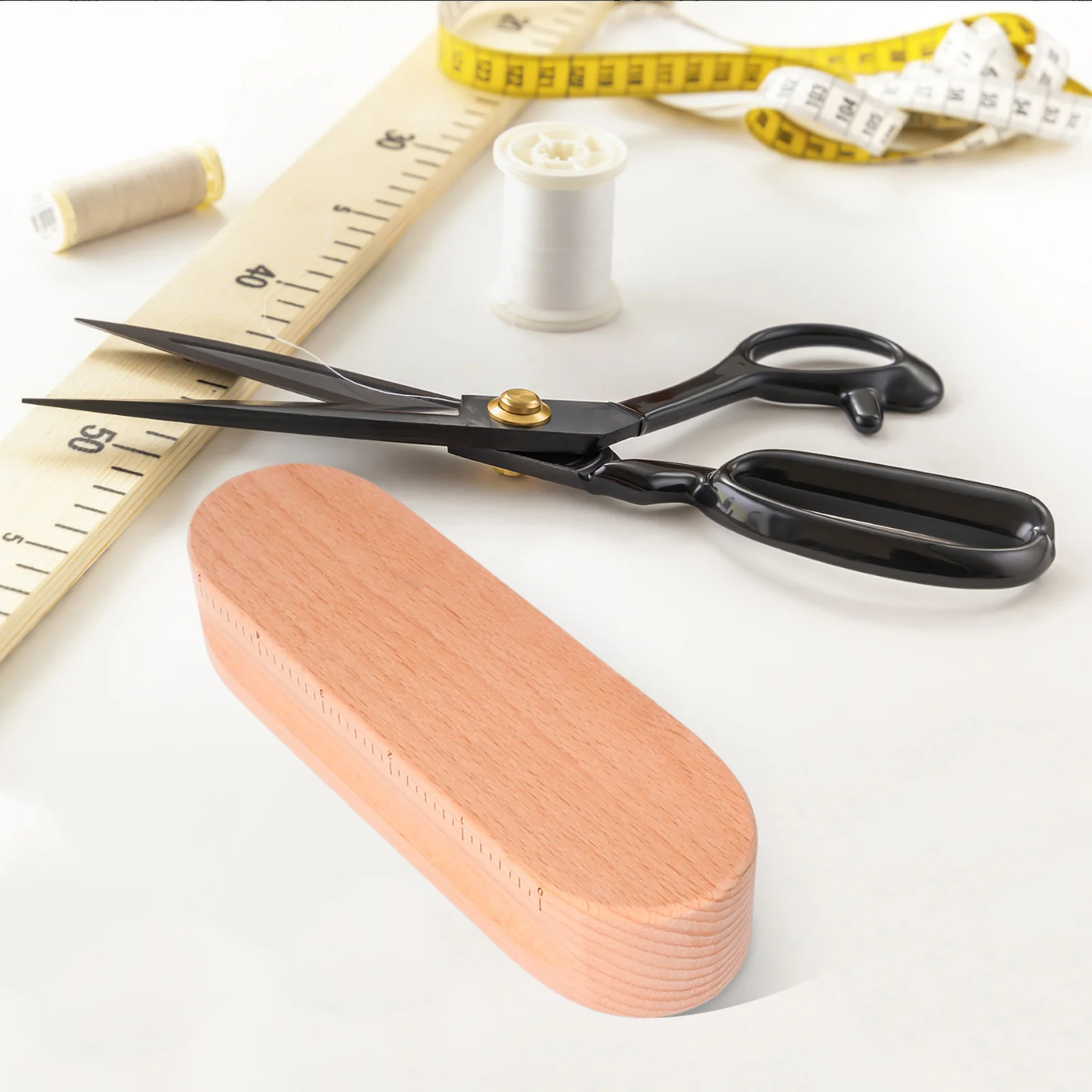 2Pcs Wood Pressing Tool Tailor Clapper Seam Flattening Tool for Quilting Sewing Fabric Pressing Board Steam Iron Seam Presser