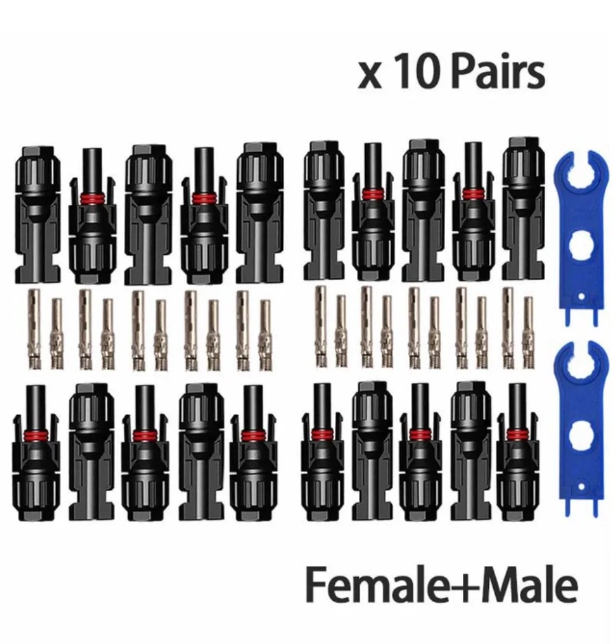 2/3/4 IN 1 Y Branch Connector 2/3/4/5/6 To 1 Branch parallel Male and Female Solar PV Connectors Crimping Stripping Pliers Tools