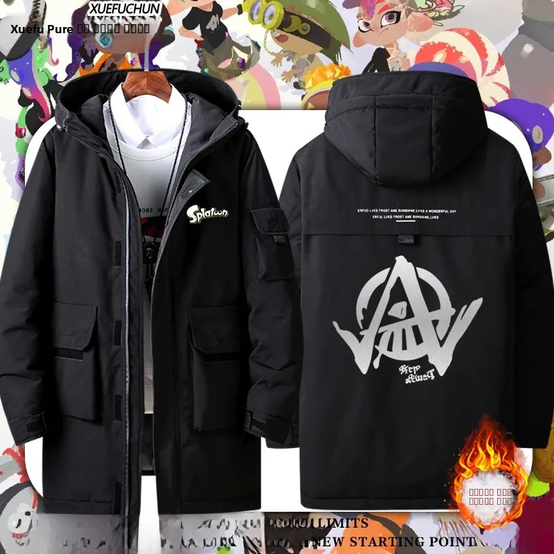 

Повседневное свободное пуховое пальто Spray Warrior из полиэфирного волокна, утепленное, с длинными рукавами