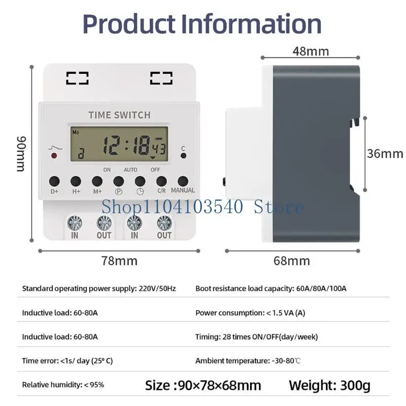 02DC KG316T Temporizzatore programmabile con memoria spegnimento Interruttori temporizzatori ritardanti fiamma