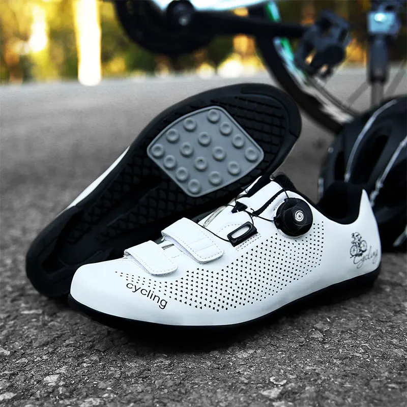 

Cycling Shoes Men Women's Road Mountain Flat Bike Sneakers Non-slip Rubber Big Bottom Breathable Flat Slip-on Bike Shoes