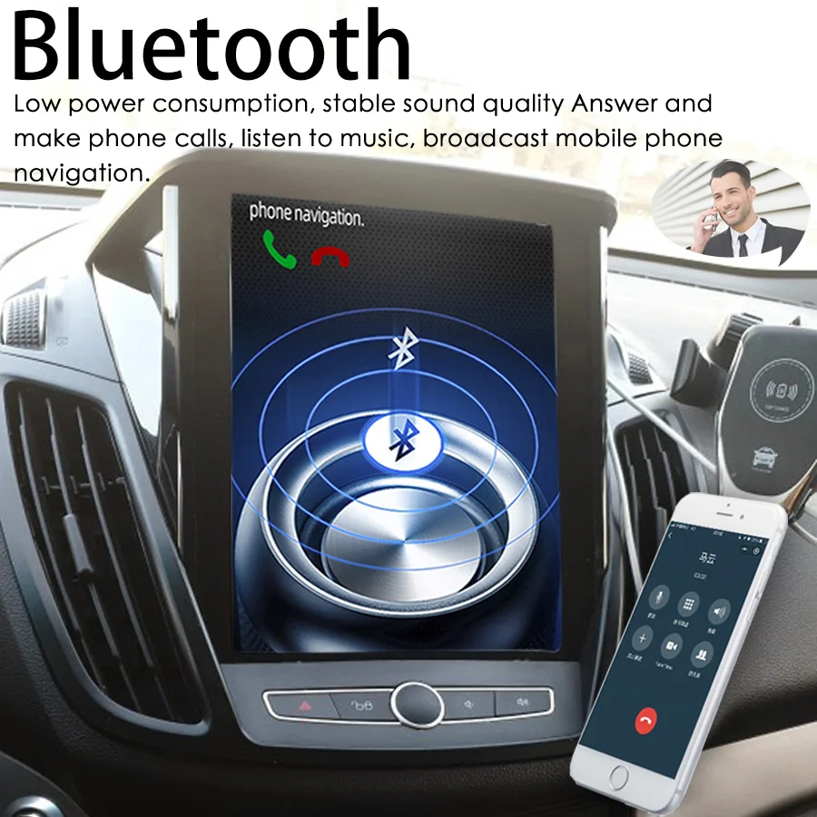 Android 14 Car Radio For Ford Cmax 2013 2011 KUGA Tesla Screen Stereo GPS Multimedia Video Player Navigation CarPlay IPS SCREEN