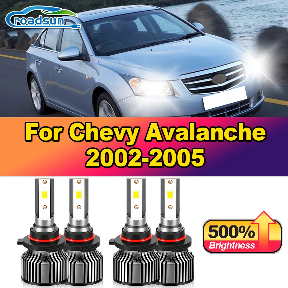 

40000LM Turbo Auto Lamps 240W CSP Chips LED Headlight Bulbs 6000K White 12V Front Lights For Chevy Avalanche 2002 2003 2004 2005
