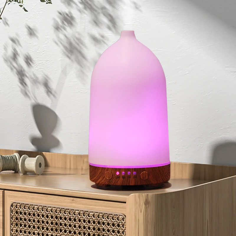 USB Essential Oil Diffuser Plastic Ultrasonic Air Humidifier 100ml Timing Function Aroma Diffuser with Colorful LED Lights