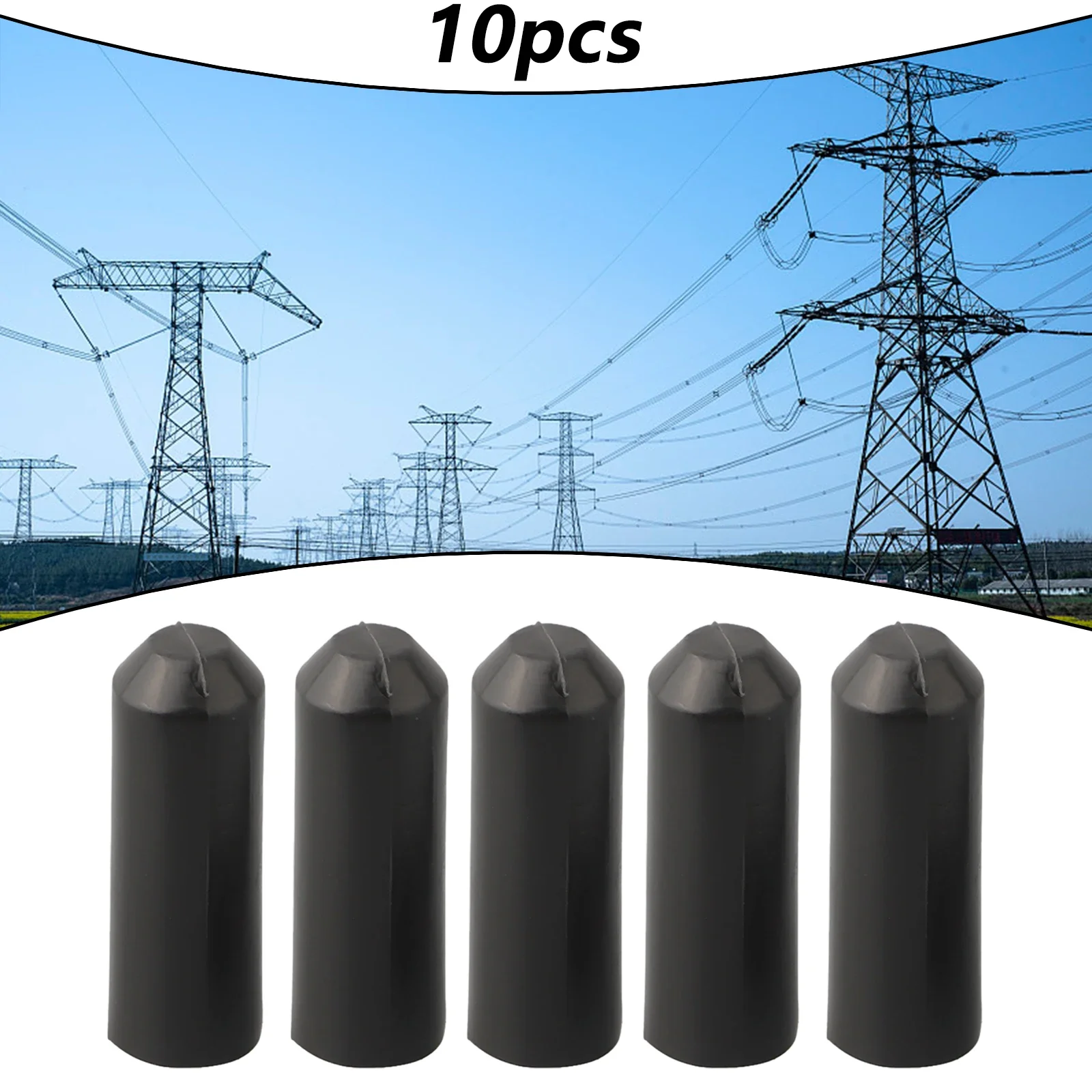 10pcs Warm Shrink End Cable Cap Heat Shrink Sealing Voltage Line Telecom Power Cables Electrical Equipment Home Improvement