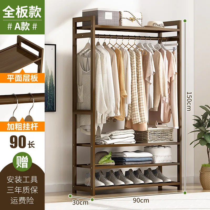 Wooden Women Wardrobes Clothes Closet Storage Cabinet Partitions Organizer Hangers Coat Rack Shelf Free Shipping Furniture