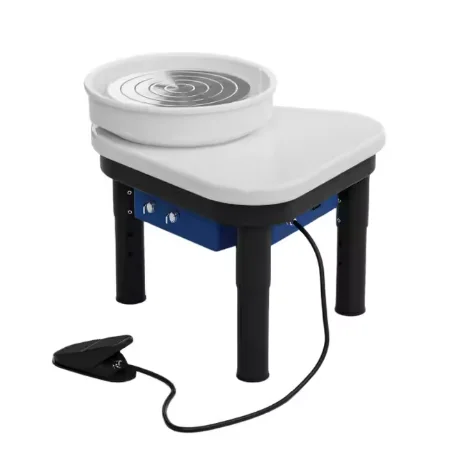 

MK 800W Electric Pottery Wheel Direct Drive Manual Button Rotation Adjustable Legs Aluminium Construction For Artists Modelling