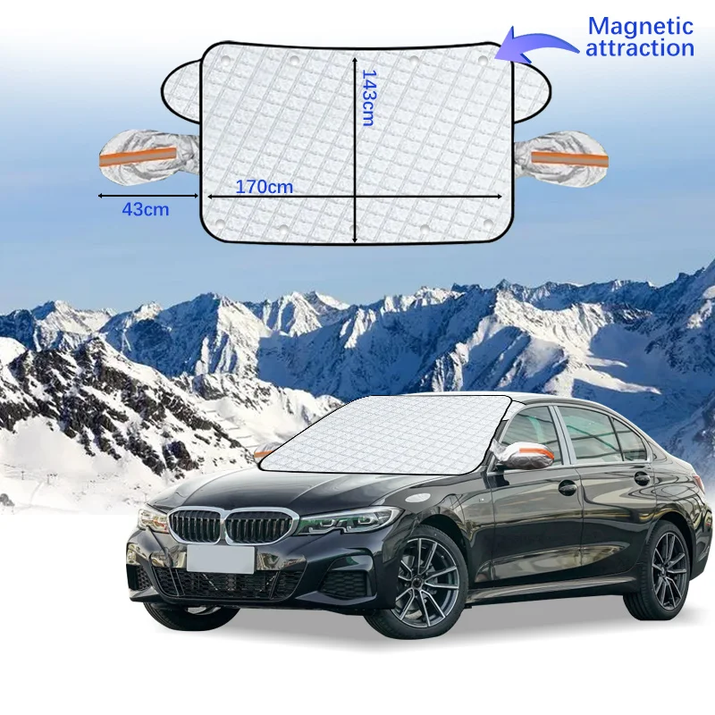 

Car Windshield Cover Magnet Winter Window Snow Shield Anti Frost Auto Front Window Snow Cover For BMW 3System