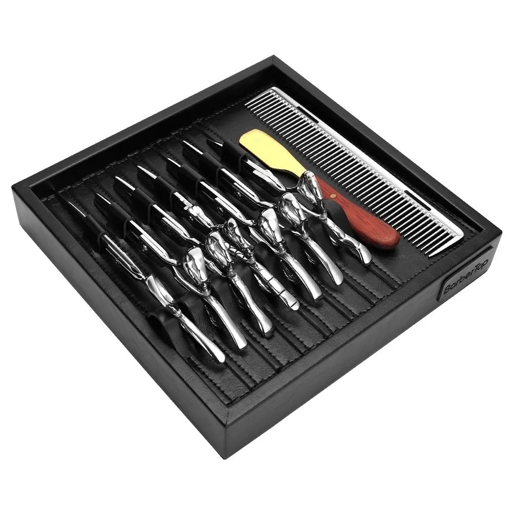 Professional Barber Hair Clipper Tray Display Tray Holder Beauty Stylist Tool Box Black Hairdressing Barber Storage Rack