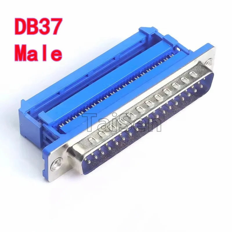 5PCS DIDC-DB9/DB15/DB25/DB37P 9P 15P 솔더리스 크림프 타입 플랫 케이블 커넥터 직렬 포트 핀홀 소켓 남성 여성 헤더