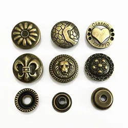 5 Sets/lot 17mm Good Quality 201 Buttons Metal Snap Fastener Press Stud Buttons Poppers Leather for Coats Craft Jeans Button