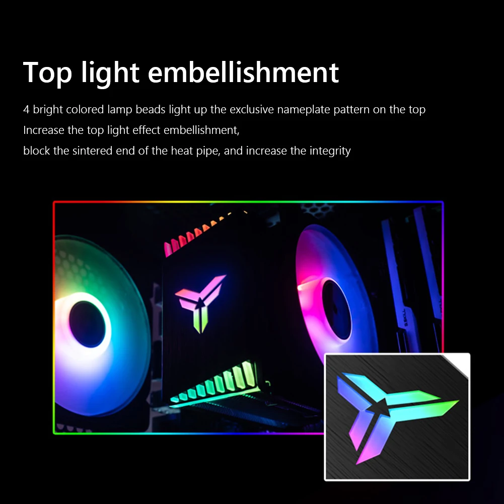 JONSBO CR-1400 Cooling Fan 4 Heat Pipes 12V ARGB CPU Cooler Air-cooled Intel PWM 4 Pin Desktop Computer Cooling Radiator Fan