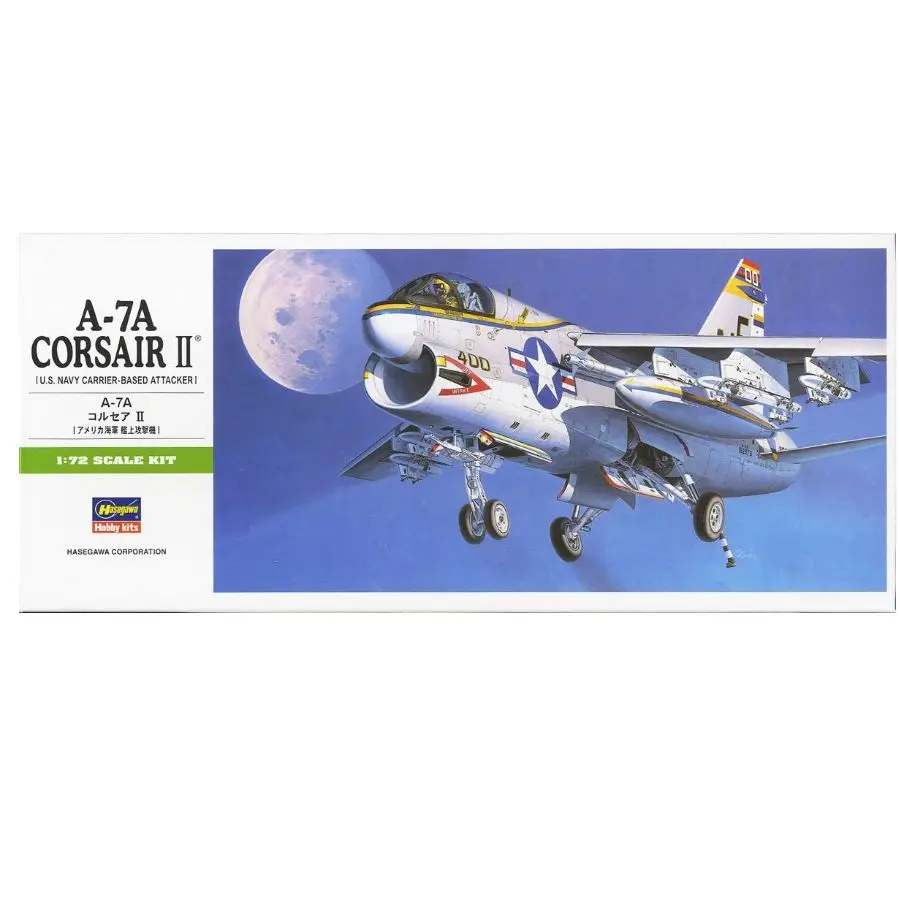 Hasegawa HA01238 1/72 A-7A Corsair II Fighter Aircraft Assembly Model Kit