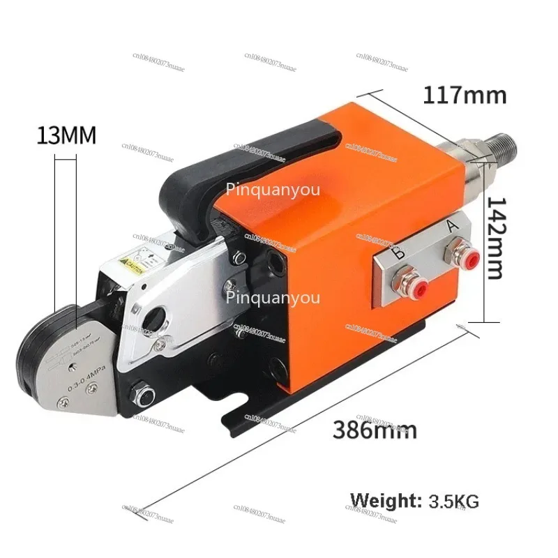Ferrule Terminal Crimper Tool Pneumatic Tube Terminal Crimp Machine Pre Insulated Terminals Crimping for 0.25-10mm2 Wire