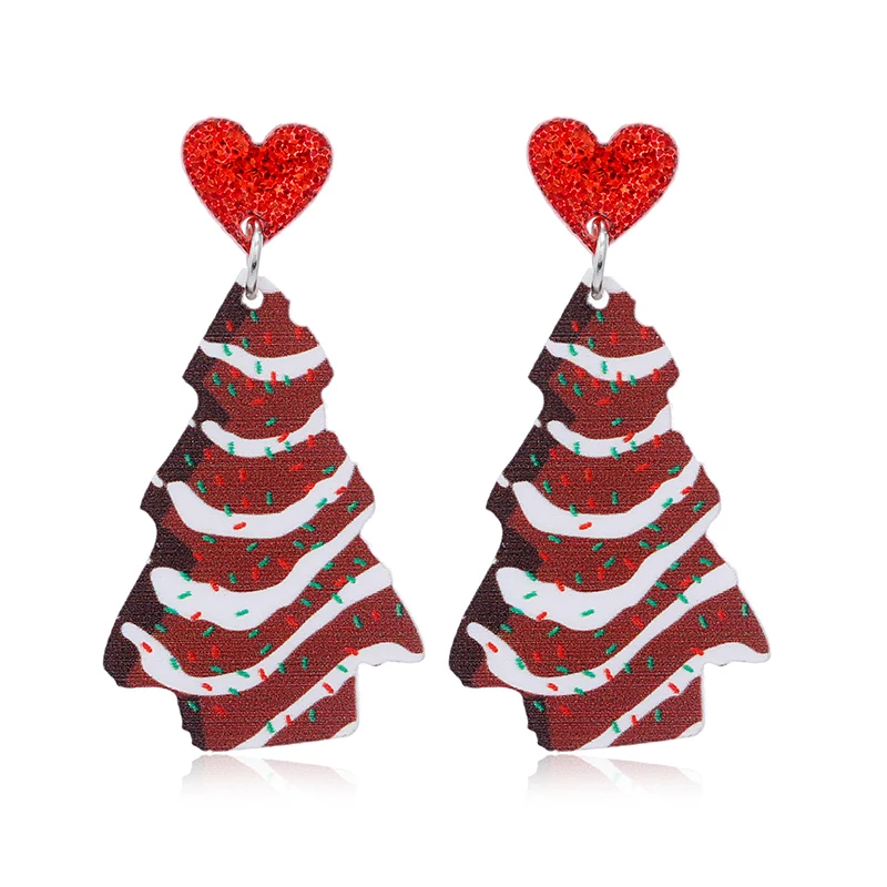 Luxury and luxurious Christmas earrings 2023 new popular earrings for women with unique design sense, niche fashion acrylic earr