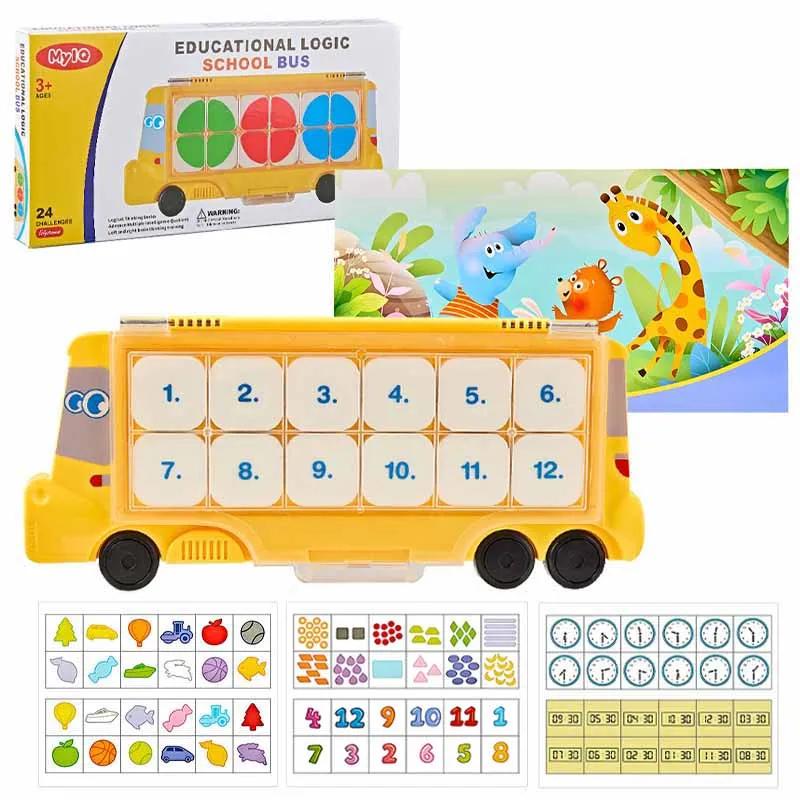 Kids Logice Thinking Matching Game Montessori Parish Toy Number Shape Clock Cognition Learn Hand Eye Coordination Education Toys