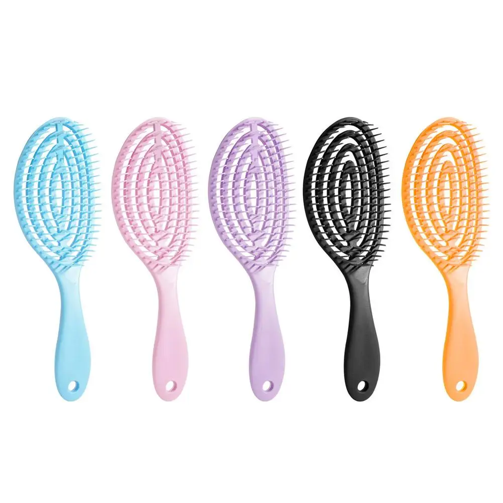 Elastic Massage Comb Tangled Hair Comb Detangling Hair Comb Barber Hair Brush Salon Brushes Curly Hollow Wet Tools Styling B6L5