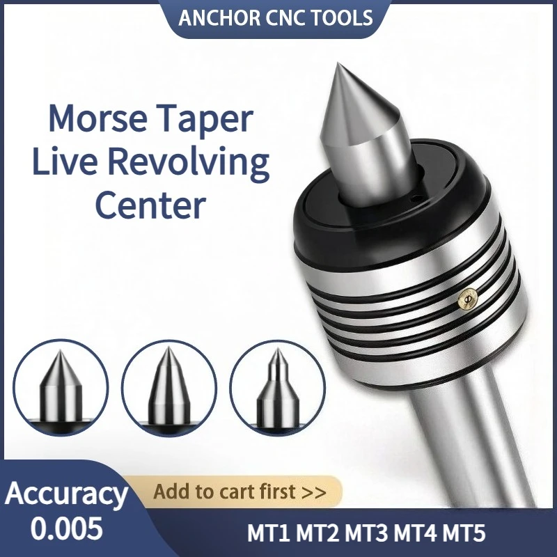 MT1 MT2 MT3 MT4 Steel Lathe Live Center Taper Tool Triple Bearing CNC Live Revolving Milling Center Taper Machi Machine Tools