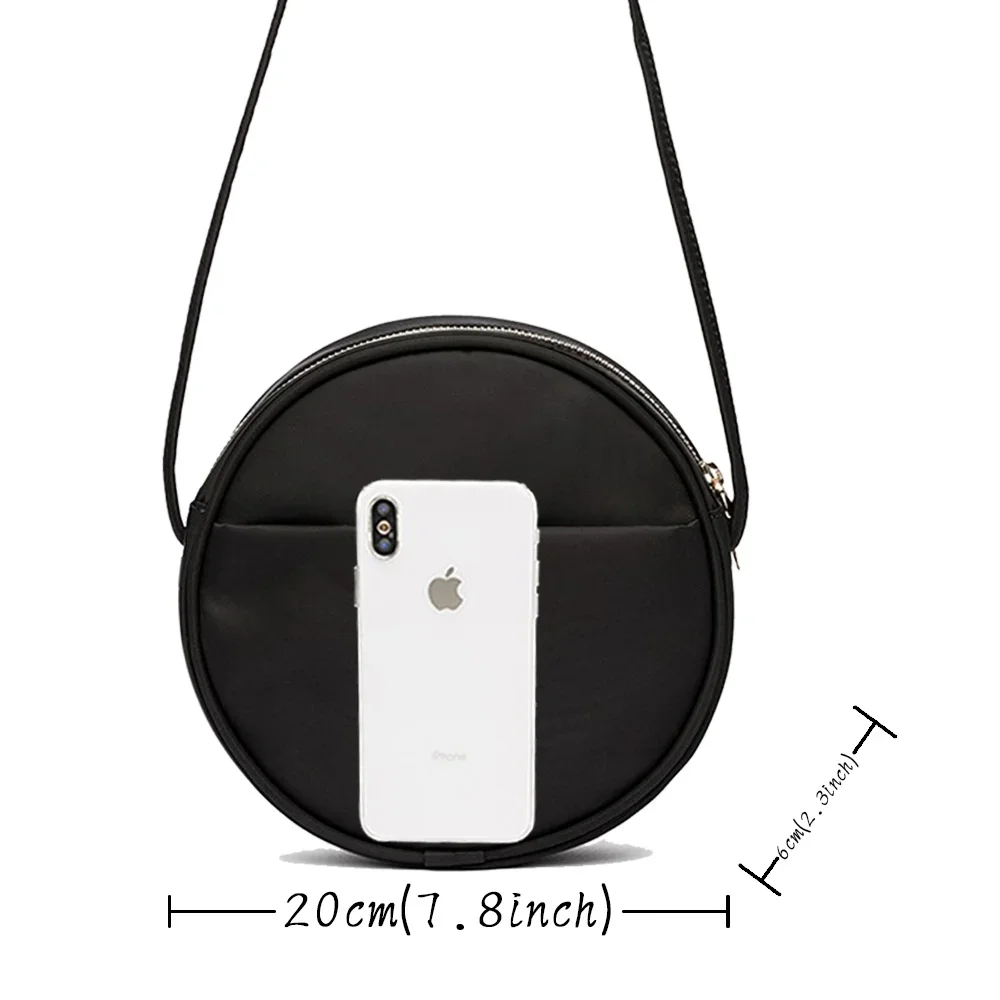 Round Crossbody Bag Single Shoulder Pack Multifunctional Purse Commuting Storage Bags Portable Phone Storage Bag Daisy Series