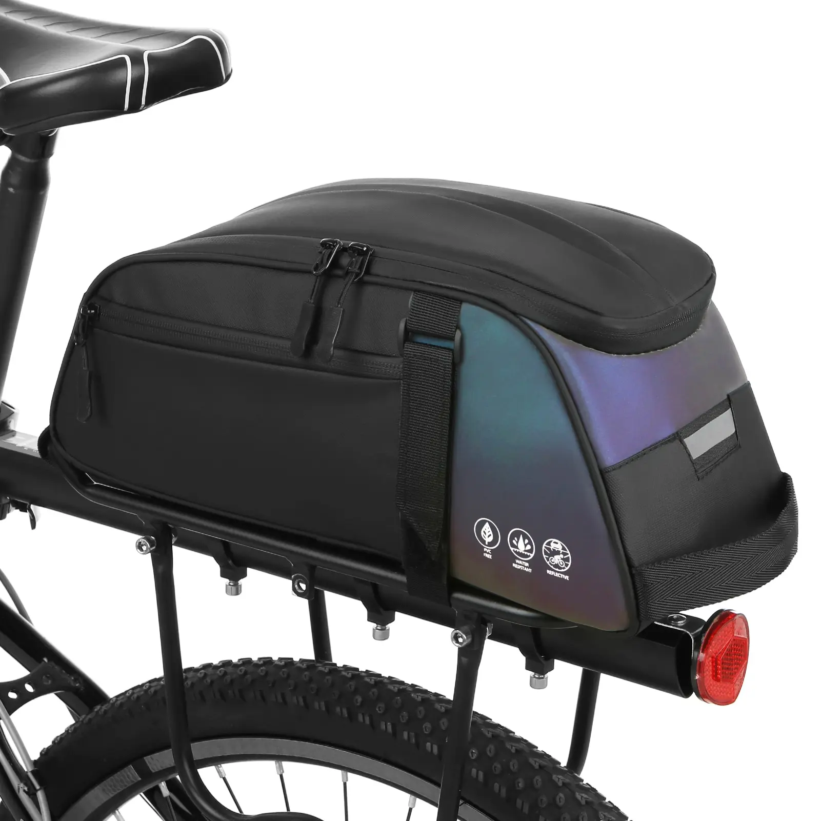 Wasserdichte Fahrrad Gepäckträger Tasche Fahrradträger Radfahren Gepäckträger Umhängetasche PU Große Kapazität MTB Mountainbike Tasche