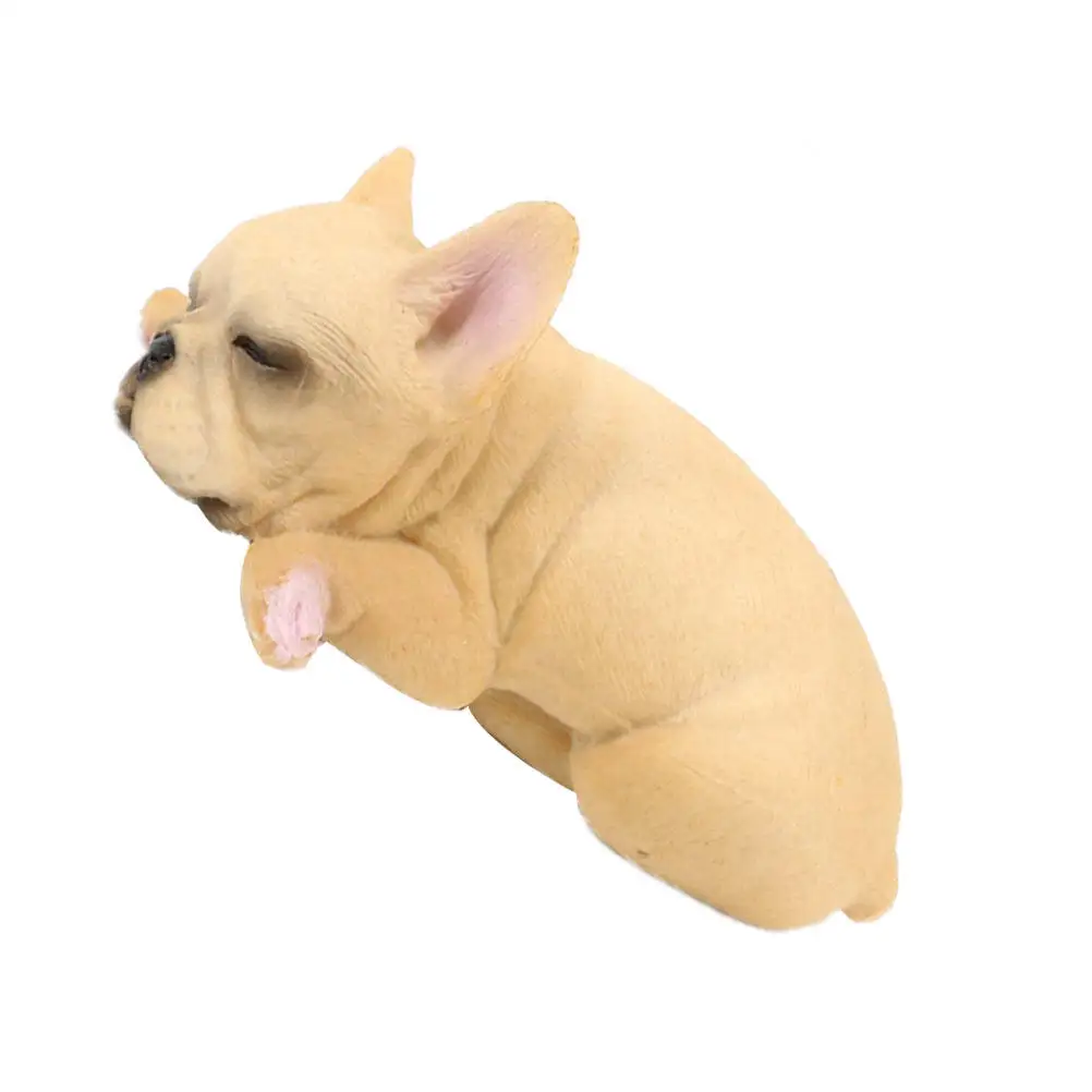 

Simulation Bulldog Lifelike Animal Design Decorative Ornament Kids Imagination Development Desktop Decor Cake Decoration