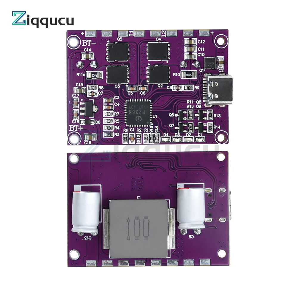 

3-6S IP2368 100W Bidirectional Fast Charging Module 3S 4S 5S 6S Buck-Boost Circuit with Type-C for High-Power Lithium Battery